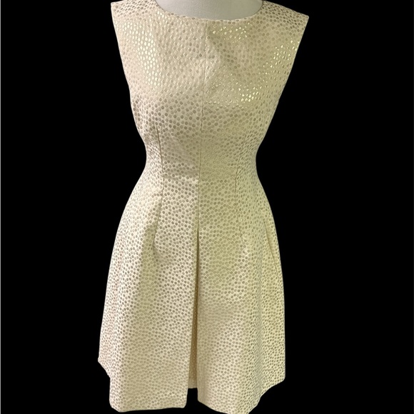 Anne Klein Elegant Cream Sleeveless Dress - Picture 1 of 5